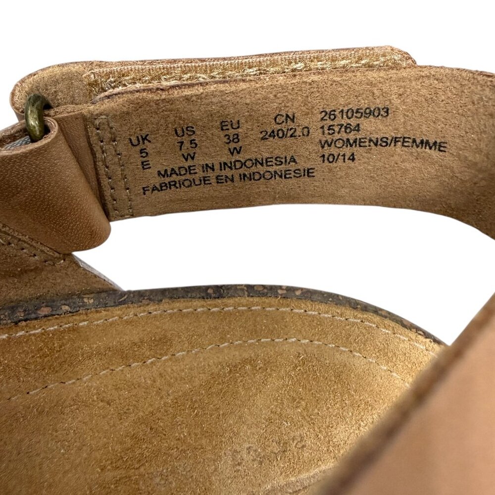 Clarks Perri Dunes Leather Snake Print Slingback Straps Women's Sandals size 7.5 - Picture 7 of 8